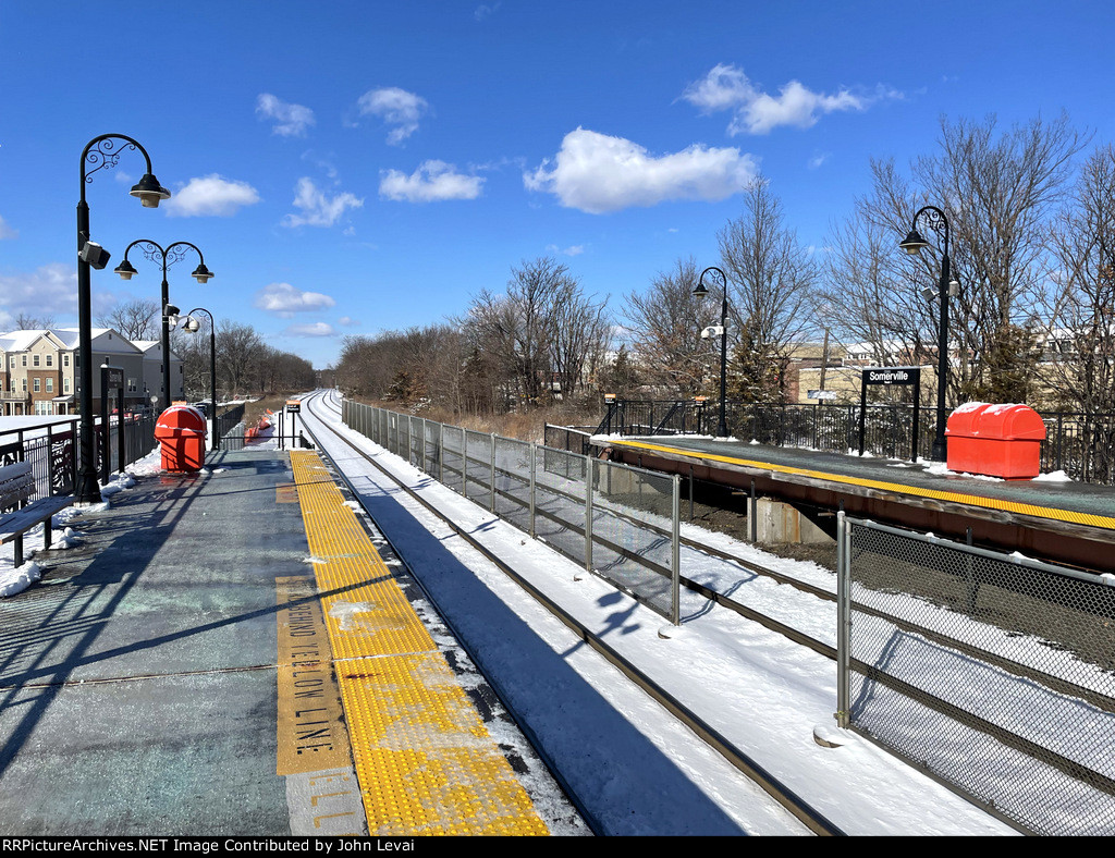 Looking west toward Raritan and High Bridge from Somerville Station 